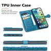 iPhone 16 Flip Leather Case - PU Embossed Cat Dog Design - Compatible with Apple 15