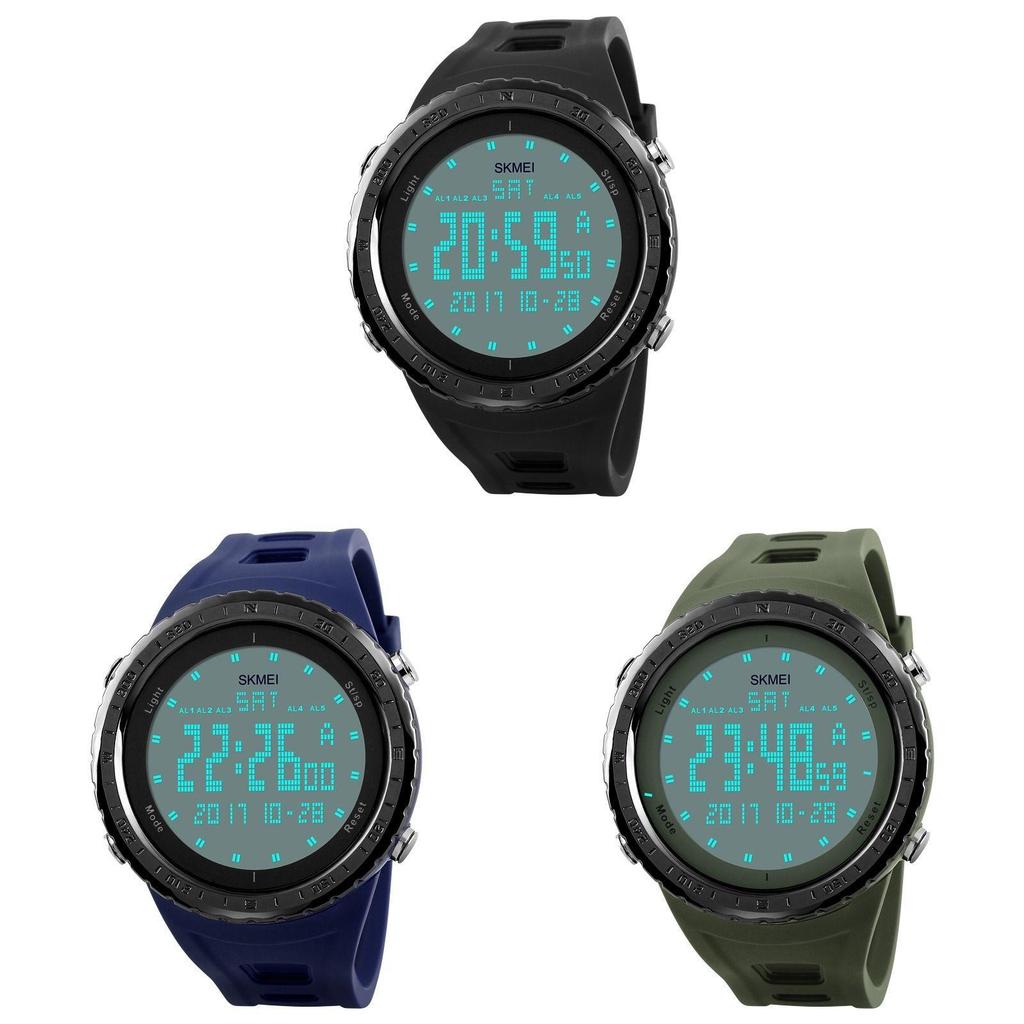 Skmei Men Led Digital Alarm Sport Watch With Premium Quality Silicone Strap And Timeless Design