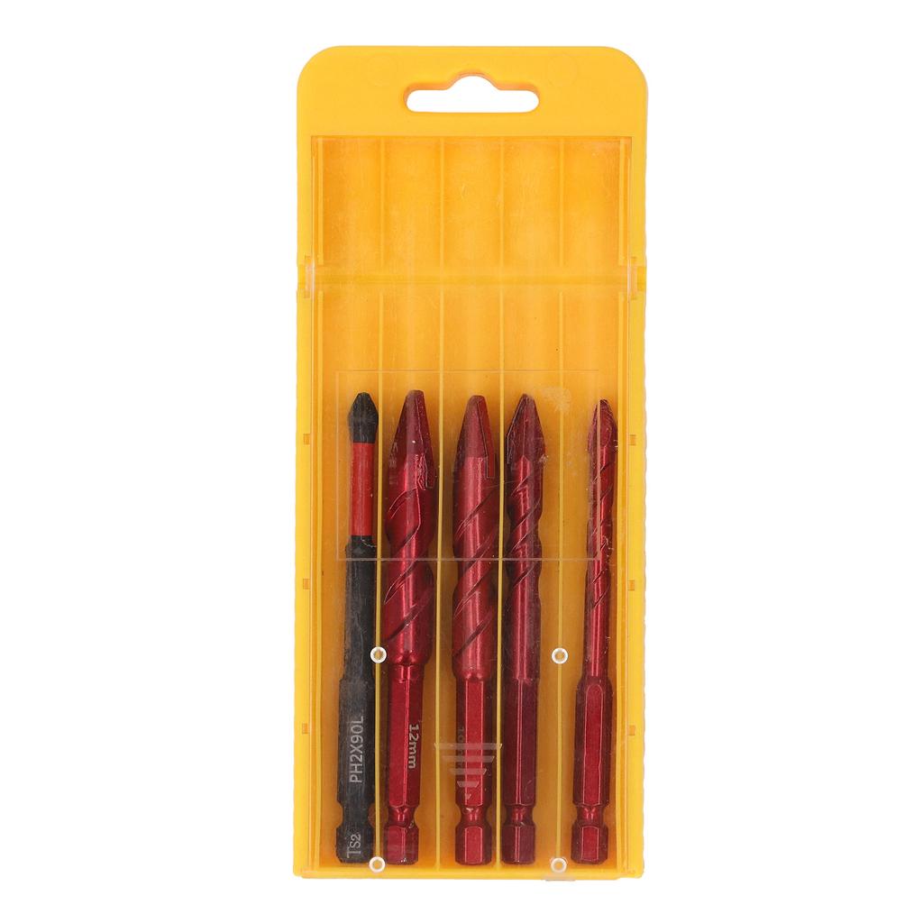 5 szt. Zestaw Wiertło mimośrodowe 6 8 10 12mm Chwyt sześciokątny 1/4 cala Głowica skośna mimośrodowe wiertło kręte