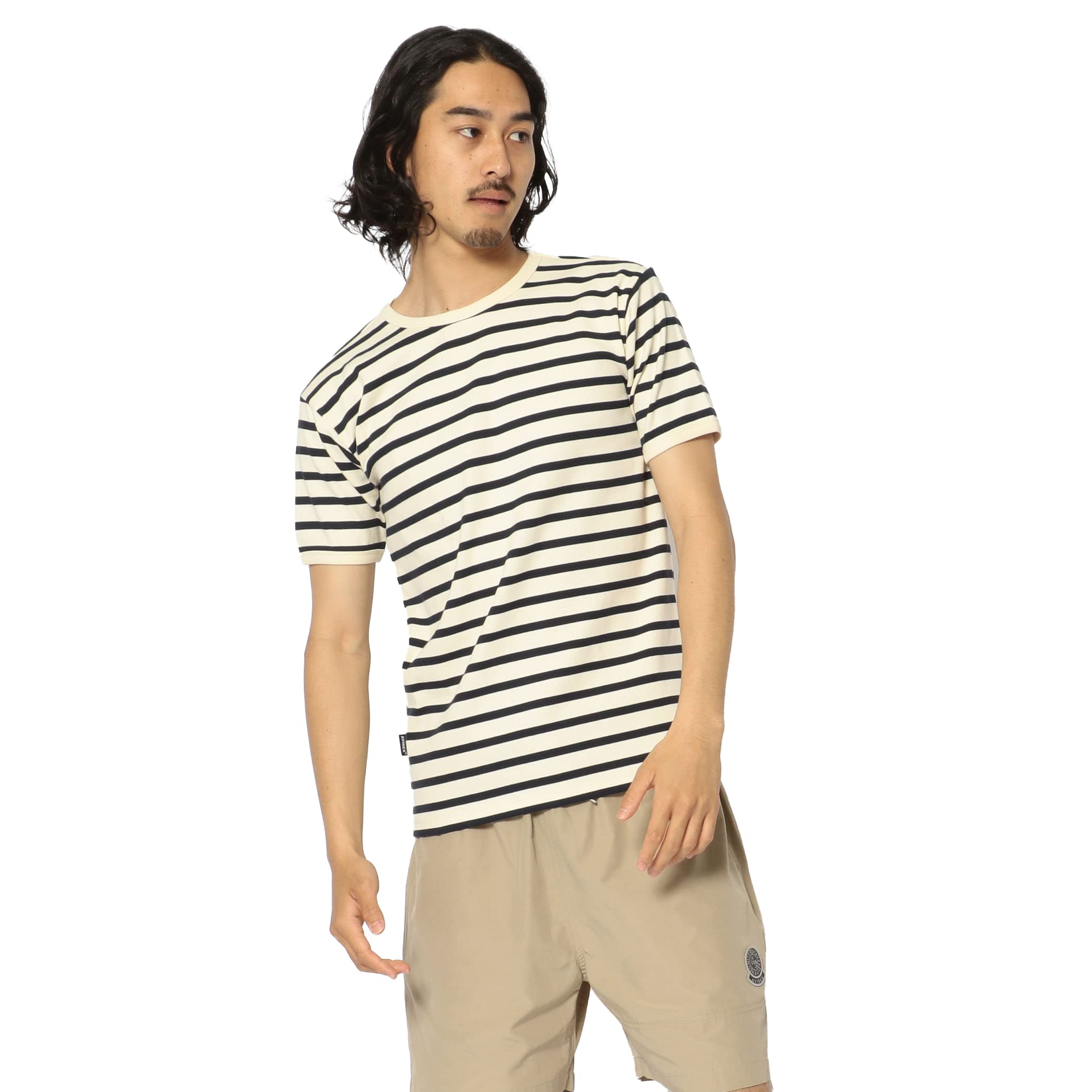 

AVIREX DAILY S/S BORDER TEE 6123302 Men s S 002 OFF/WHITE