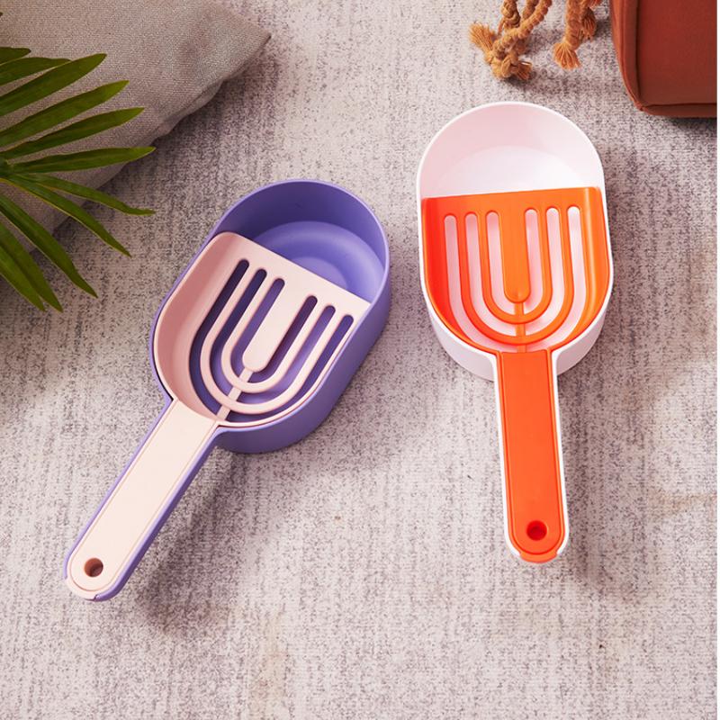 Cat Litter Shovel Small Hole Large Pet Supplies Thickened Hanging Cat Litter Scoops