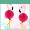 Charming Pink And Blue Flamingo Honeycomb Decorations For Festive Party Arrangements
