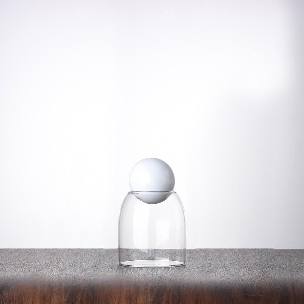 Modern Glass Coffee Bean and Tea Storage Jar with Cork Stopper