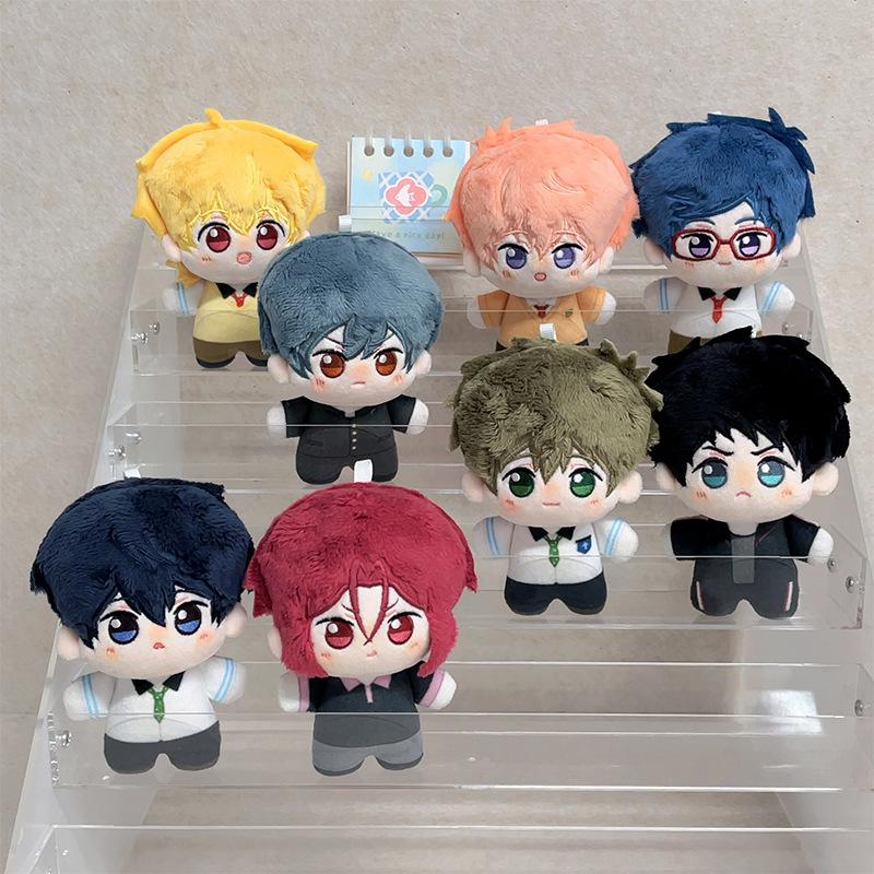 New Free Iwatobi Swim Club 10Cm Cotton Plush Keychains Anime Character Stuffed Dolls Soft Mini Bag Pendants For Anime Fans Gifts