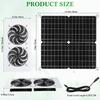 25W 12V Monocrystalline Solar Panel With Double Cooling Fan For Efficient Energies Conversion And Plastic Construction