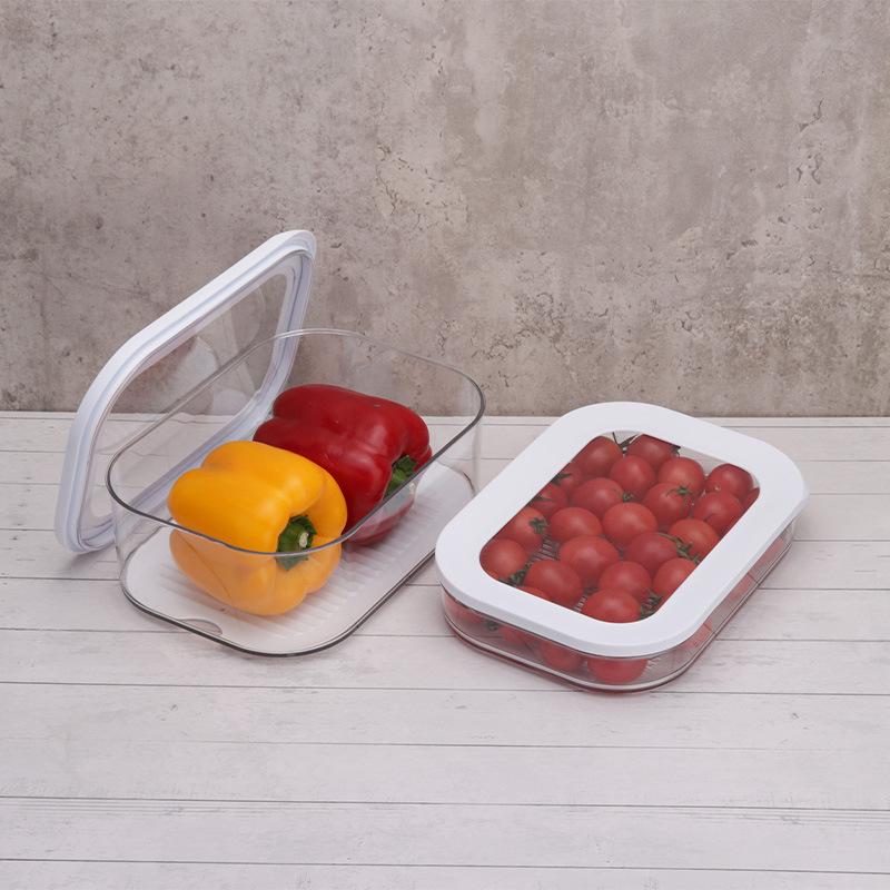 Scatola Trasparente Lavabile in Lavatrice per Alimenti, Transfrontaliera, con Coperchio per Frigoriferi da Cucina