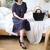 Shiz Madam Long Sleeve Pleated Viscose Dress For Mom N2729