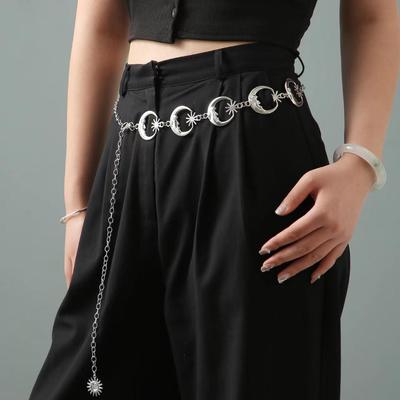 Chic Metal Crescent Waist Chain: New Fashion Body Chain Belt for Women