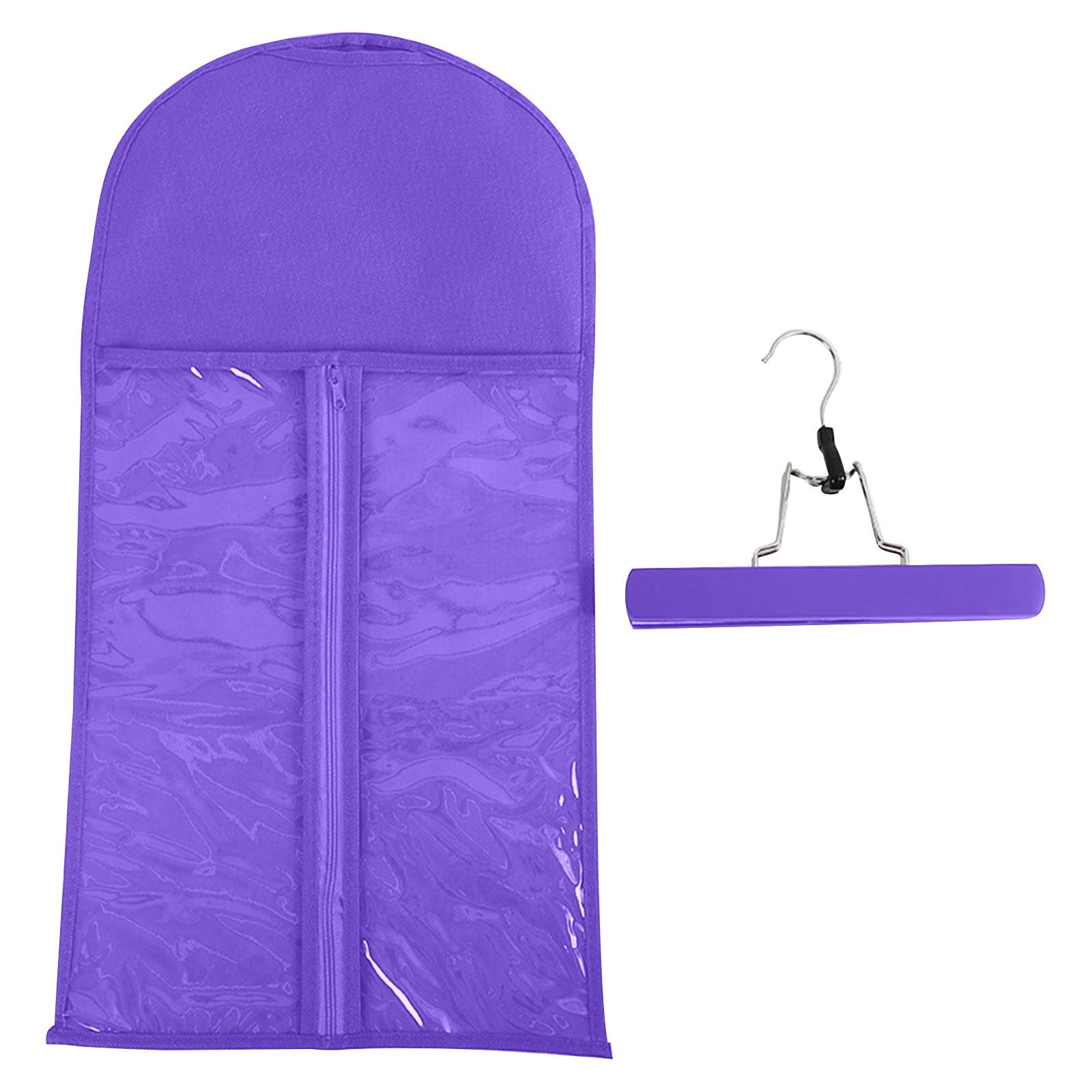 

Підставка для нарощеного волосся Сумка для зберігання перук з гачком Підставка для перук може вмістити кілька перук, Пилозахисний органайзер для зберігання з гачком для нарощеного волосся, One Size фіолетовий