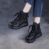 Leather Martin Boots Women's Summer New Mesh Breathable Thin Short Boots Thick-soled Mesh Hollowed-out Roman Cool Boots