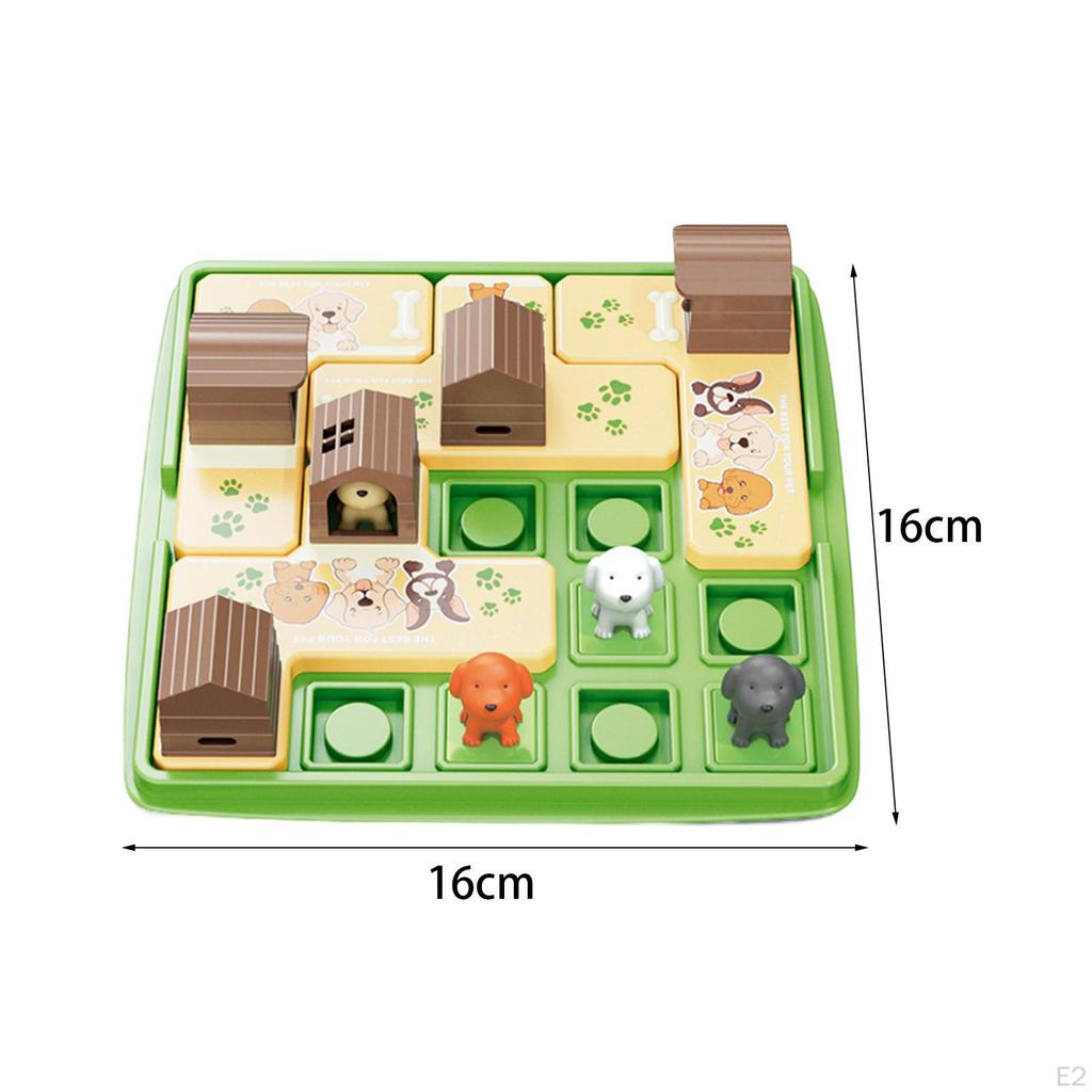 Puzzle Game Dogs and Boxes Game, Logical Thinking, IQ Toy Training Montessori Kids Board