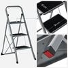 3-step Ladder, Folding Ladder, 20 Cm Wide Steps Covered with Anti-slip Rubber, Rubber Feet, Handrail, Max.. Load