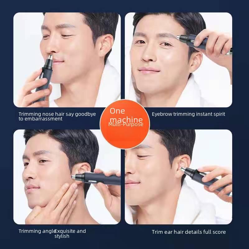 Men's Electric Nose & Eyebrow Trimmer with USB Rechargeable Shaver