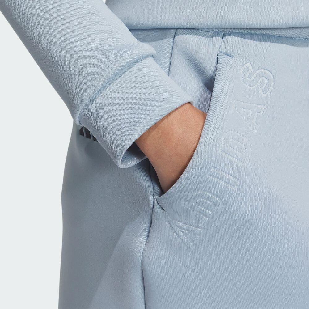 adidas Solid Color Elastic Waist Comfortable Golf Knit Casual Skirt Women Skirts Miracle-Blue HY0860