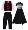 Pumpkin Parade Halloween Costume Set for Boys and Sizes 110cm and 120cm Kids, Dracula, 3-Piece Set,