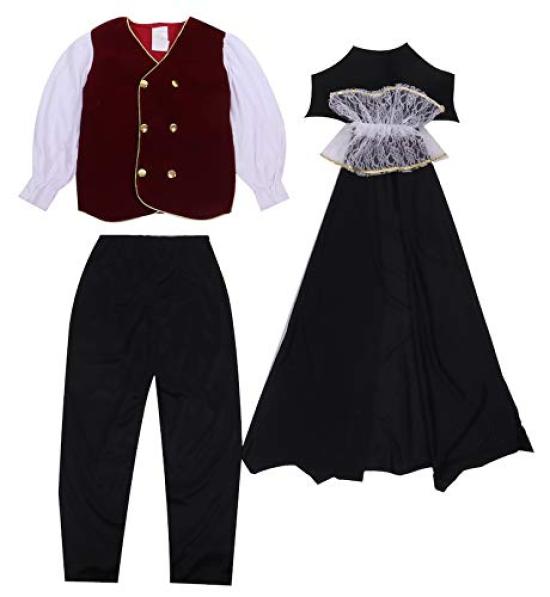 Pumpkin Parade Halloween Costume Set for Boys and Sizes 110cm and 120cm Kids, Dracula, 3-Piece Set,