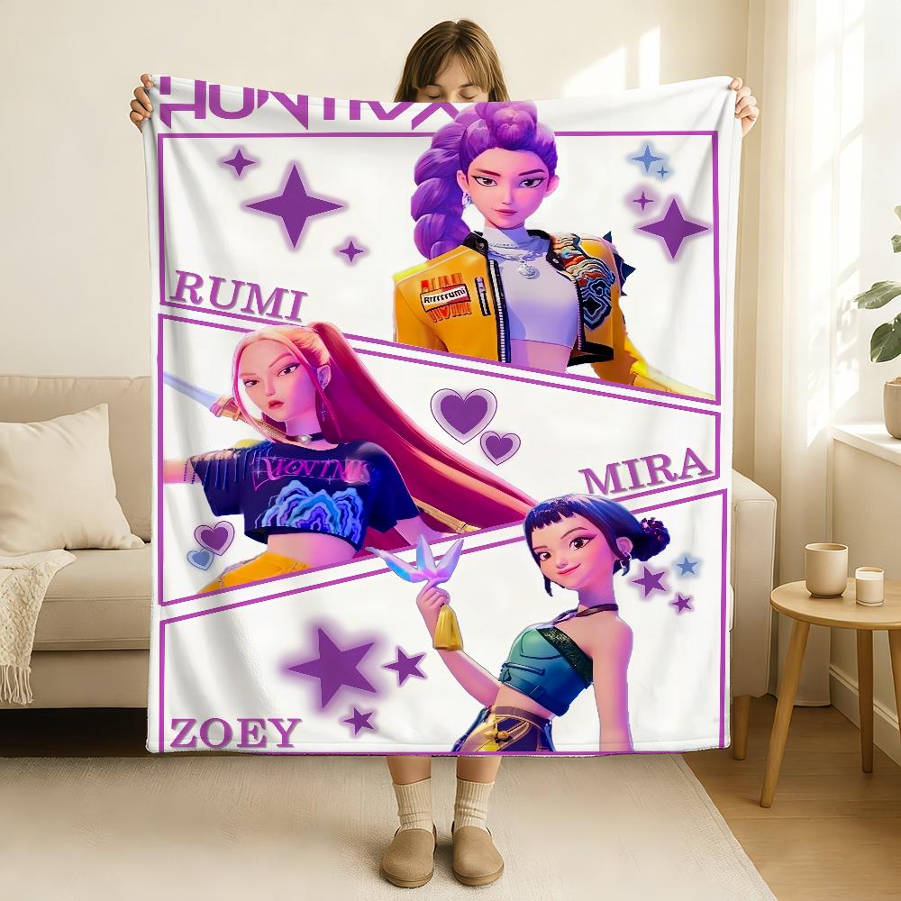 K KPop P D Demon H Hunters Decke Weich und hautfreundlich Für Sofa Bett Nickerchen Tagesdecke Ganzjahresdecke