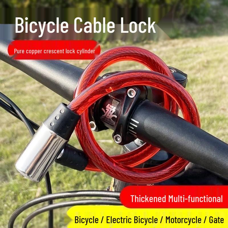 Universal Steel Wire Lock for Bikes and Electric Scooters - Anti-theft, Portable, Durable Chain Lock