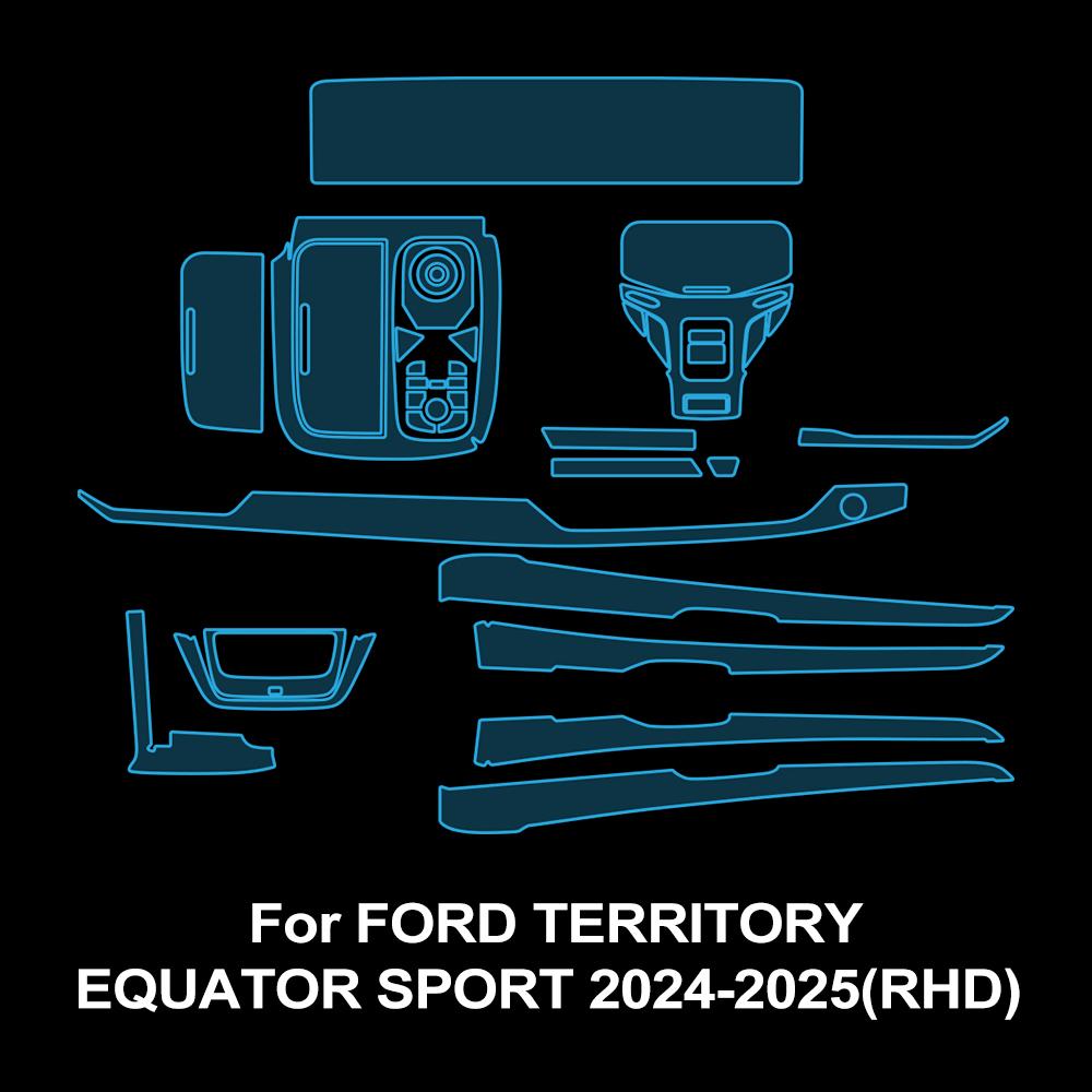 

Car TPU Film for Ford Territory 2026 2026 Equator Sport PPF Pre Cut Cover Film Auto Center Console Screen Interior Accessories