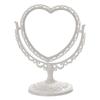 European Heart-Shaped Double-Sided Vanity Mirror - Retro Princess Style for Dormitory or Bedroom Use