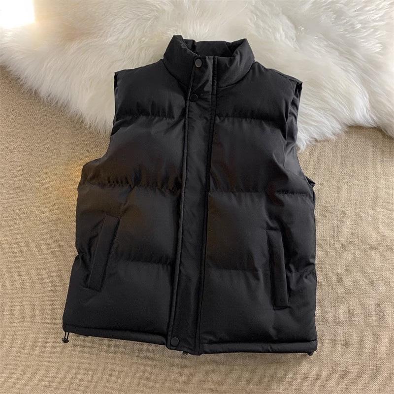 2025 Herbst/Winter Übergröße Damen Stehkragen Baumwollgepolsterte Weste - Dicke, warme ärmellose Jacke