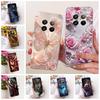 Clear Casing For Realme 12 Pro RMX3840 Cover For Realme 12 Pro Plus RMX3841 Case Cute Cat Luxury Fashion Butterfly Funny Painted