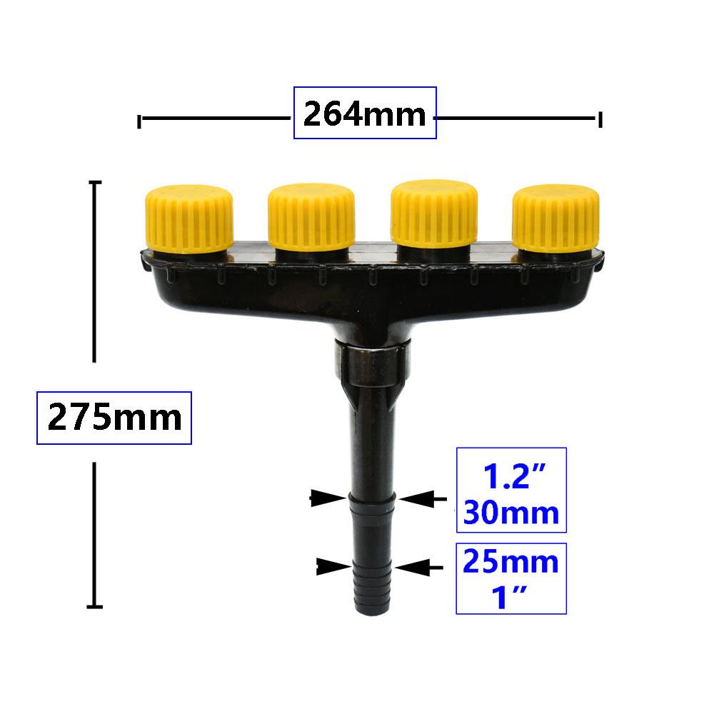 3-6 Head Garden Sprinkler, Fits 1"/1.2" Hose, Lawn Watering Nozzle