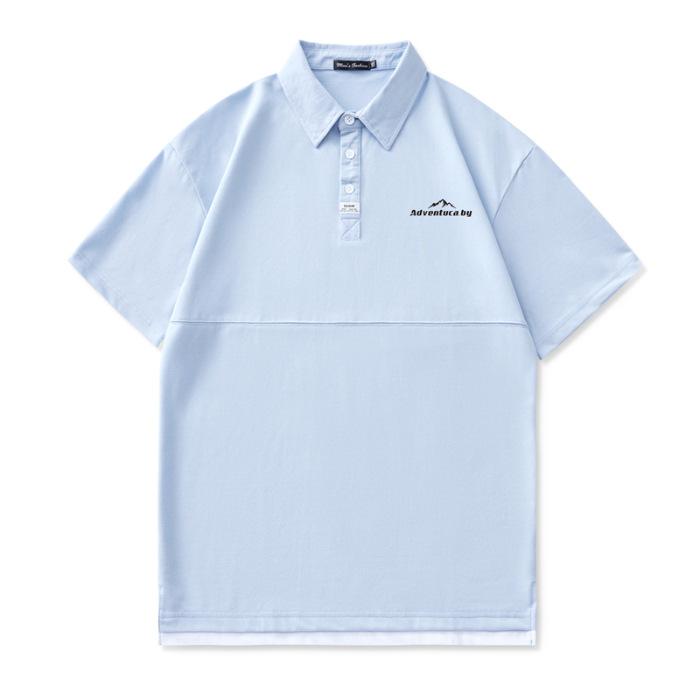 Men's Summer New Loose Short-sleeved POLO Shirt Men's Lapel Thin Short T-top