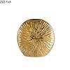 Gold Plated Sun Flower Relief Ceramic Vase Plant Pots Table Decoration Flowers Arrangement Flower Vase Room Aesthetic Decor