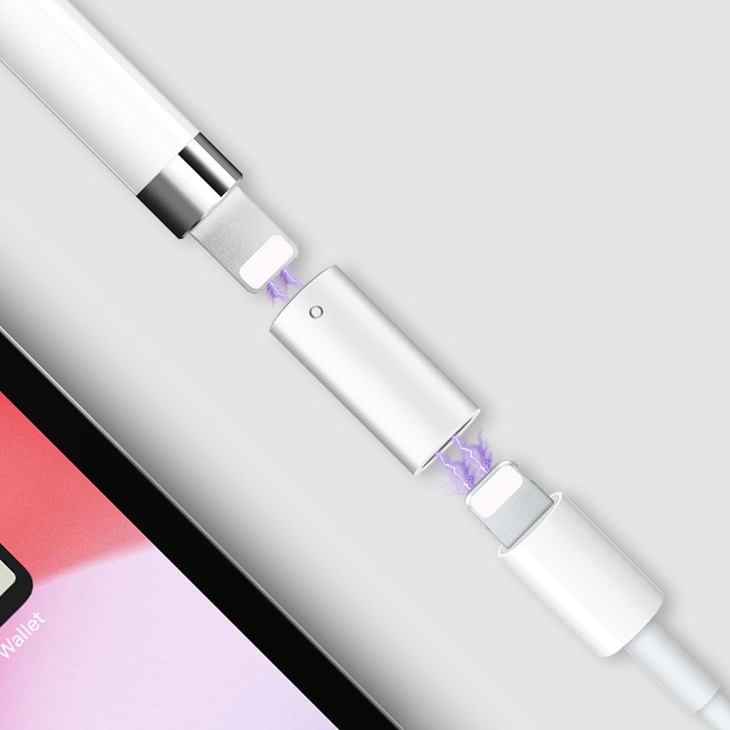 FONKEN Apple Pencil Konverter Ladeadapter Kabelanschluss Typ-C-Buchse auf Lightning-Buchse Konverter für Apple Pencil 1st