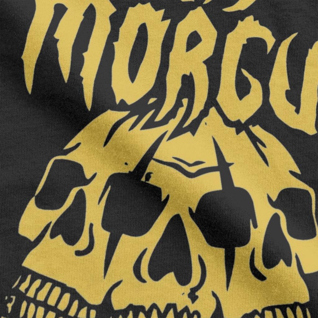 Three Head Skull City Morgue T Shirts Men's Cotton Awesome T-Shirt Crewneck Tees Short Sleeve Clothing Summer