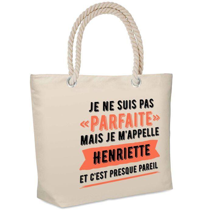 Sac de plage - PLANETEE - Henriette Parfaite - Coton - Grande contenance - Imprimé France