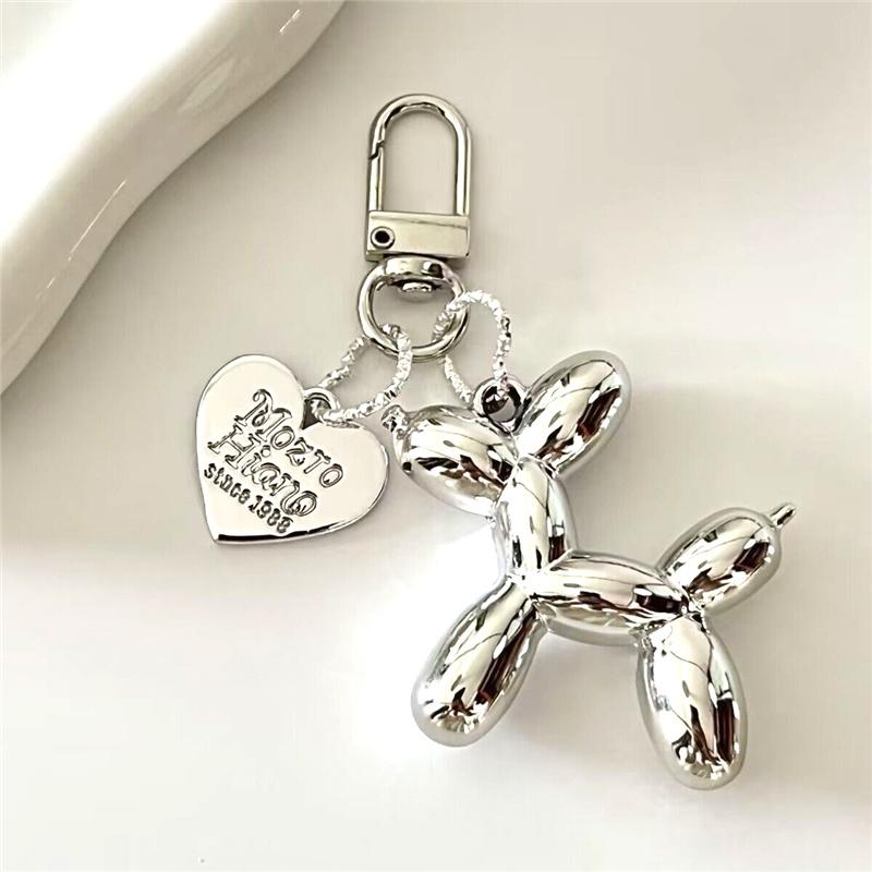 

Cute Cartoon Balloon Dog Bag Pendant Keyring Keychains 3D Jewelry Gift Decoration Accessories for Bag Car Key Chain