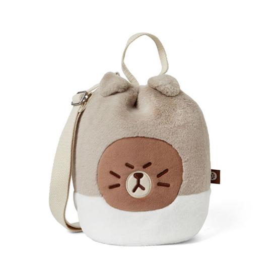 LINE FRIENDS Kitten Brown Bucket Bag