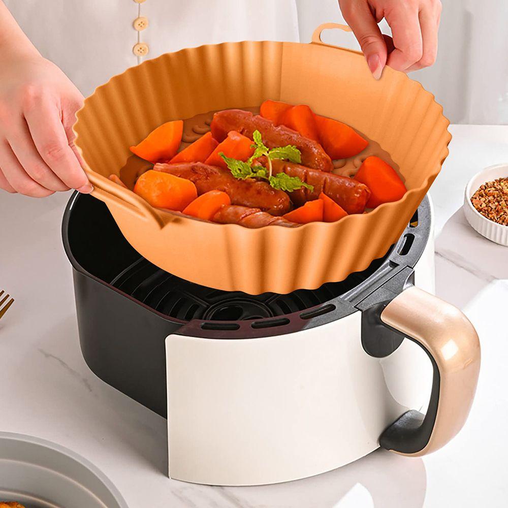 Cooking Reusable Pizza Plate 7.5inch Silicone Pot For Air Fryer Replacement Liners Baking Basket