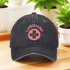 Rettungsschwimmer Kreuz Aufdruck Gewaschene Baseballkappe Verstellbar Outdoor Unisex Baumwolle Lässige Mütze