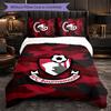 Set Biancheria da Letto Bournemouth Football 3 Pezzi Morbido Set Copripiumino con Federe Set Decorazione Camera da Letto per la Casa