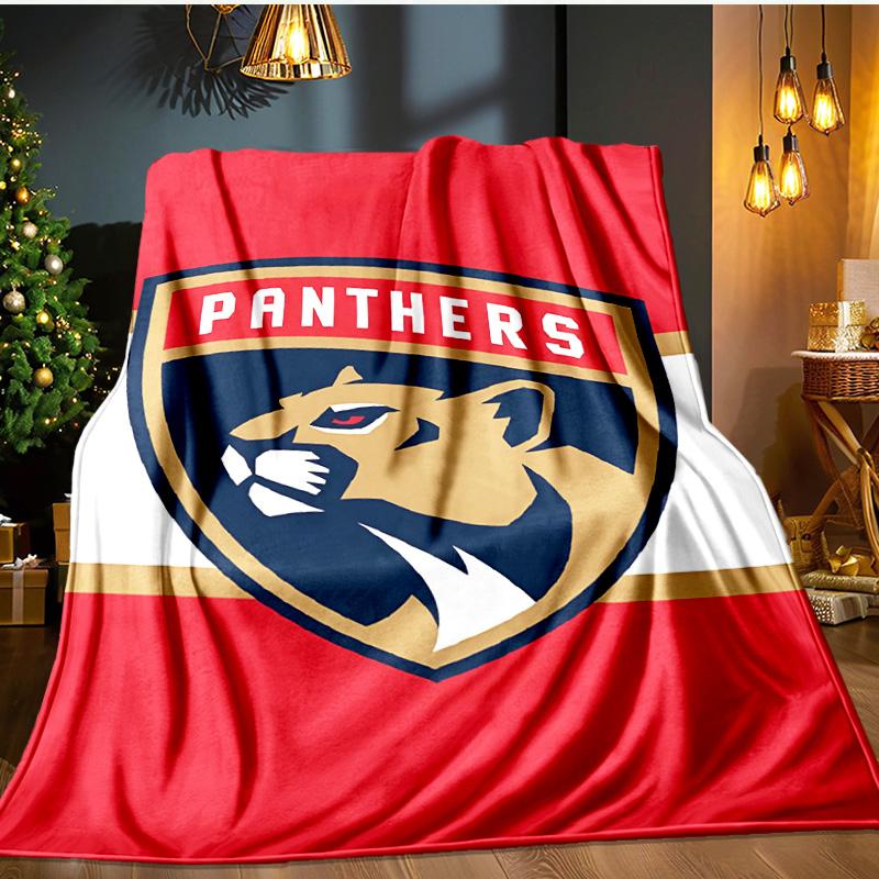 Panthers Team Spirit Blanket Flannel Throw for Sofa, Indoor, Camping, Living Room, Office, Chair, And Bed Soft Birthday Gift