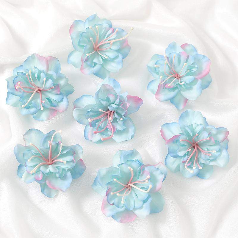 10/20Pcs 6cm Silk Artificial Cherry Blossom Head for Home Room Dceoration Bridal Wedding Decoration DIY Wreath Accessories