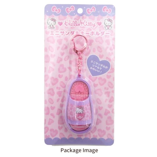 Sanrio Hello Kitty Mini Sandal Keychain, Leopard Print, Pink