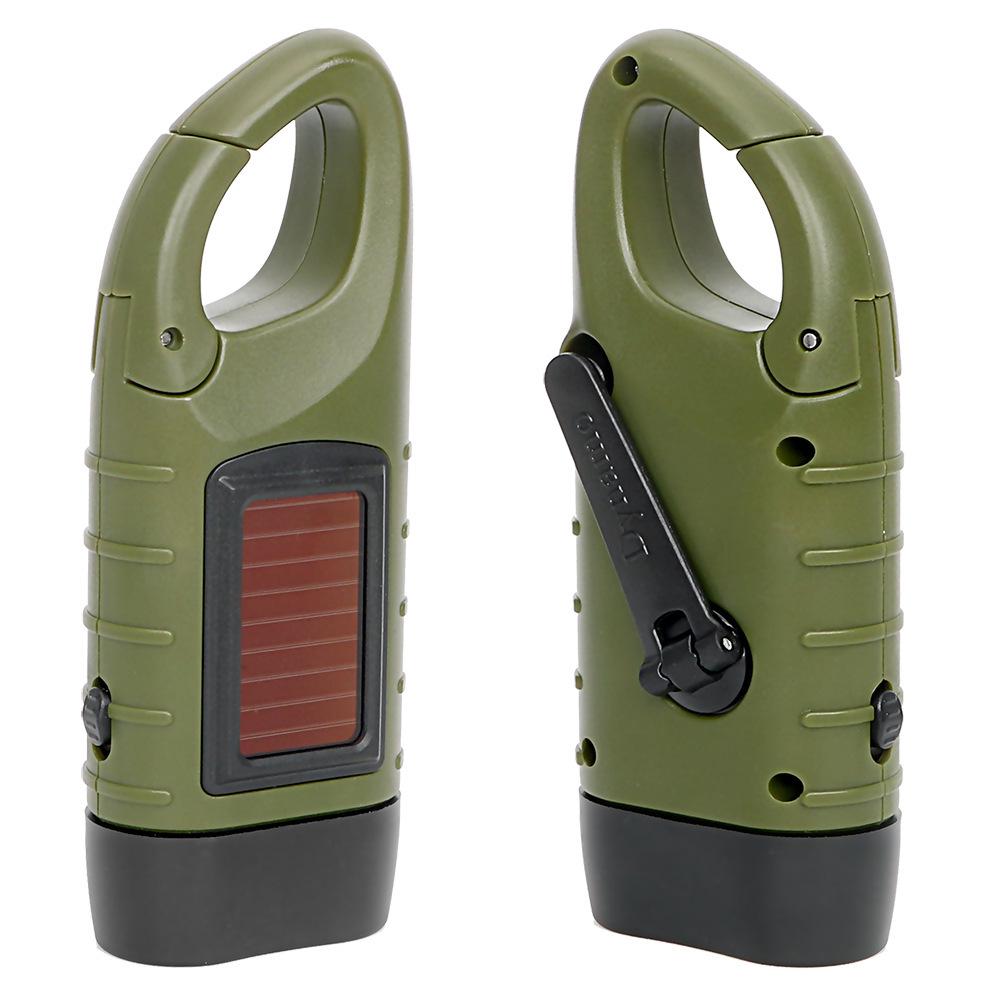 Hand-cranked Solar Power Flashlight: Portable Emergency Light