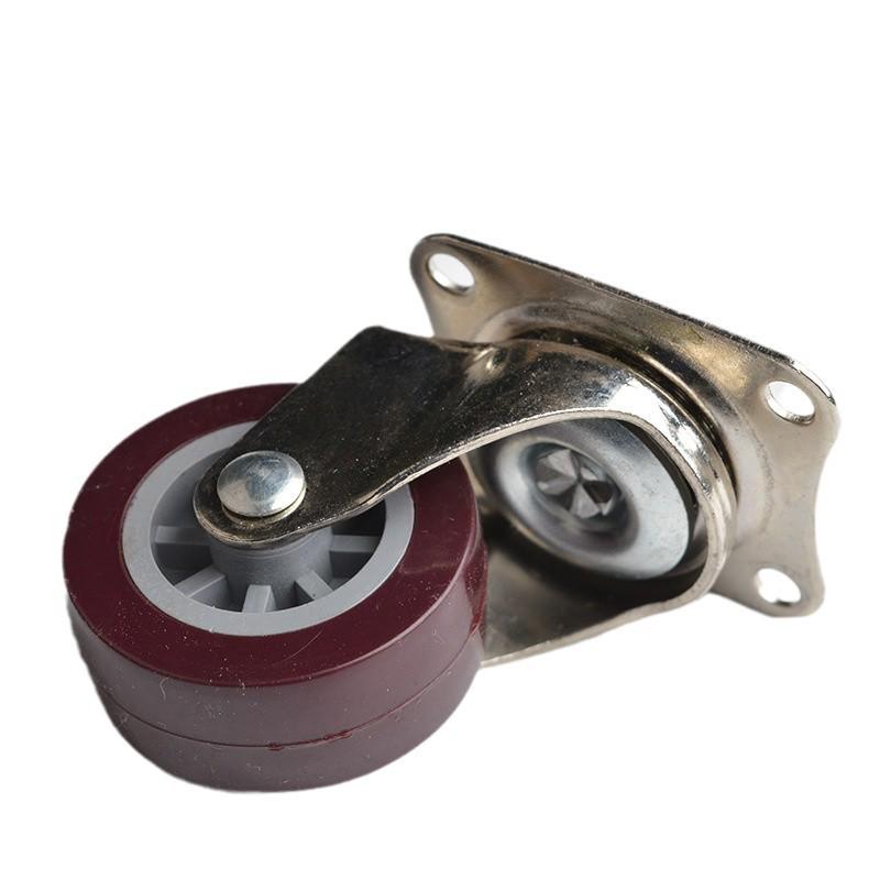 Lightweight Red Polyurethane Wheel Furniture Casters - Universal Light Duty Casters