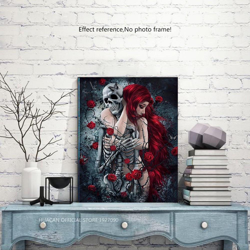 Diamond Painting Skull Diamond Embroidery Sale Girl Diamond Mosaic Full Layout Pictures