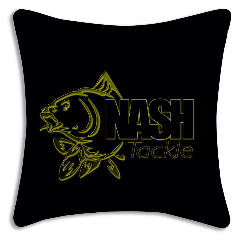 Pillow Covers Cool Nash Fishing Logo Sofa Decorative Home Double-Sided Printing Short Plush Cute Cushion Cover