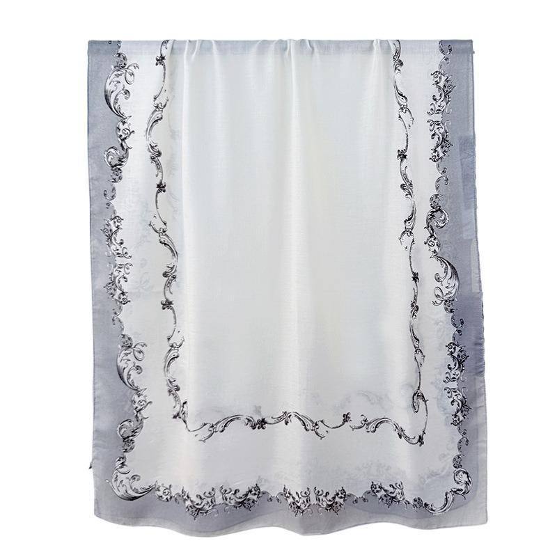 INS style retro printing fashion cotton and linen long towel spring and autumn women's travel clothing with outer scarf