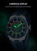 CURREN 8491 Men's Waterproof Quartz Watch with Rubber Strap and Calendar