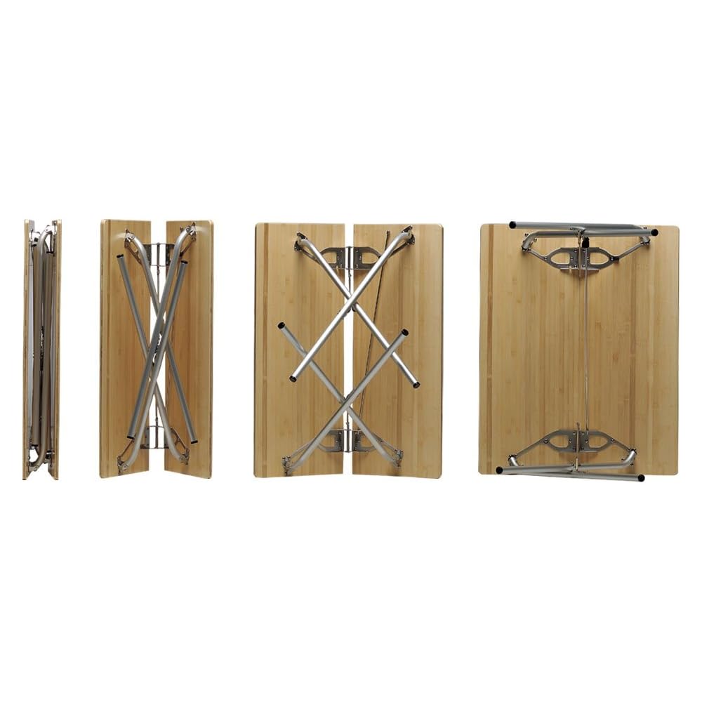 Snow Peak One Action Table LV-015TR Bamboo Folding Compact Table with Bamboo Top