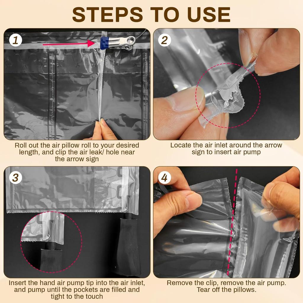 Air Pillows for Shipping, 150 Count Inflatable Air Bags for Packing 4.72" * 7.87" Air Pockets for Packaging Moving Supplies Box Packing Filler Purse