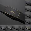 Real Leather Mens Dress Belt With Auto Buckle And Metal Closure For Formal Events