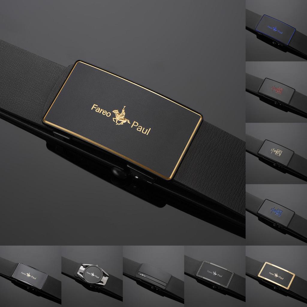 Real Leather Mens Dress Belt With Auto Buckle And Metal Closure For Formal Events